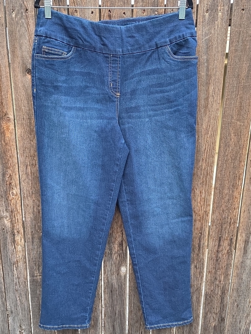Classic Comfort Pull-On Women's Jeans - Dark Blue